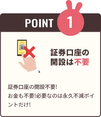 証券口座の開設は不要